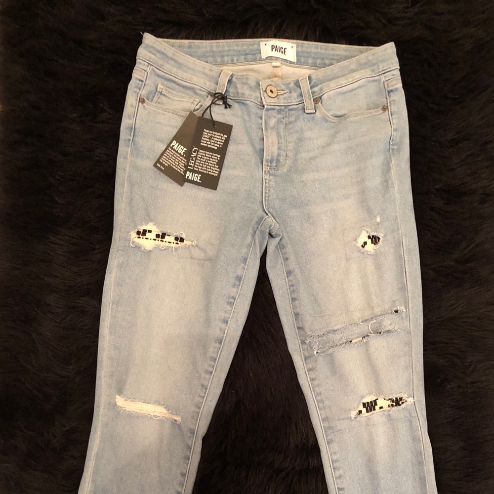 Paige distressed Verdugo ankle jeans